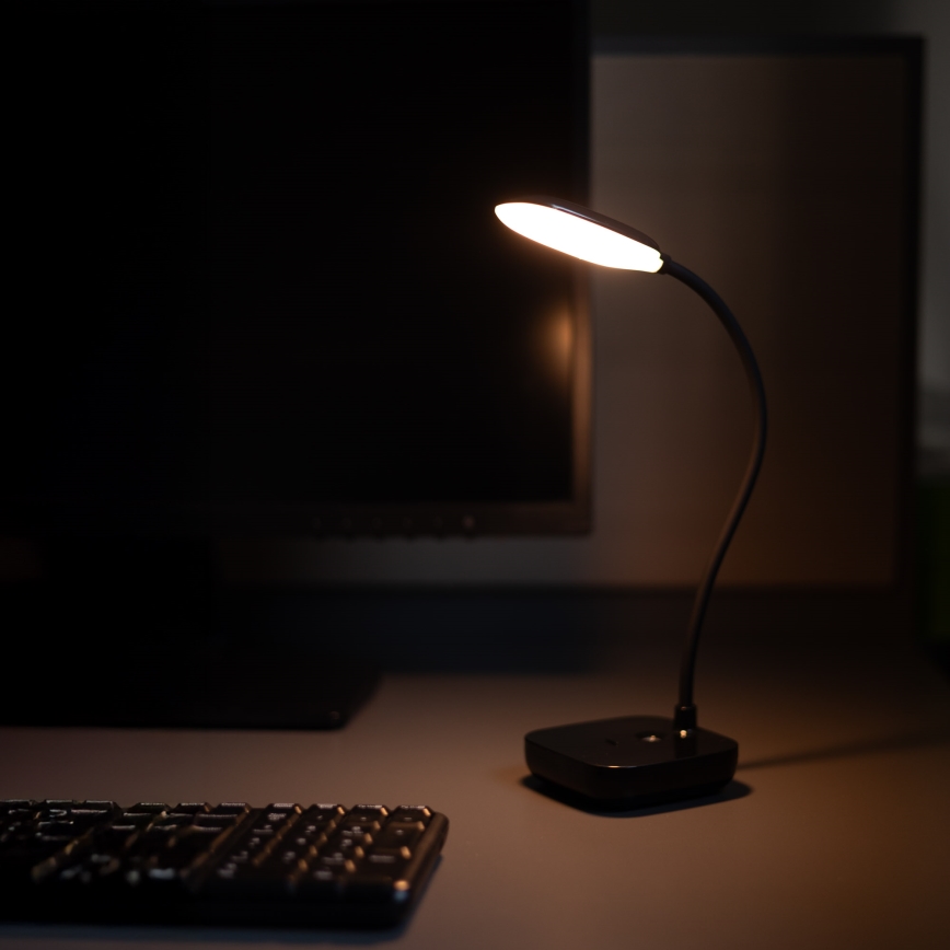 Zuma Line - LED Rechargeable table lamp LED/7W/1200 mAh 3000/4500/6000K black