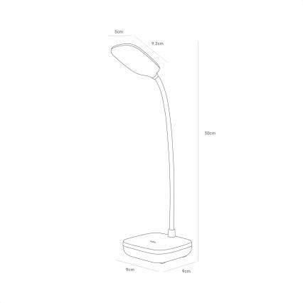 Zuma Line - LED Rechargeable table lamp LED/7W/1200 mAh 3000/4500/6000K CRI 90 white