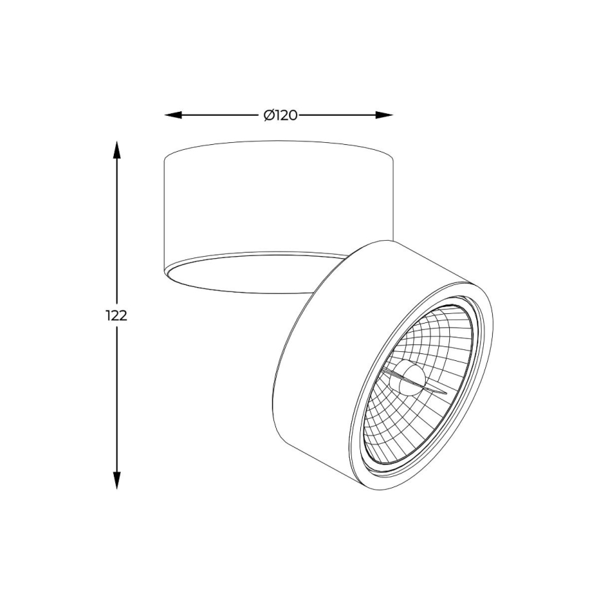 Zuma Line - 1x GU10 (ES111) spotlight, 15 W, 230 V, black