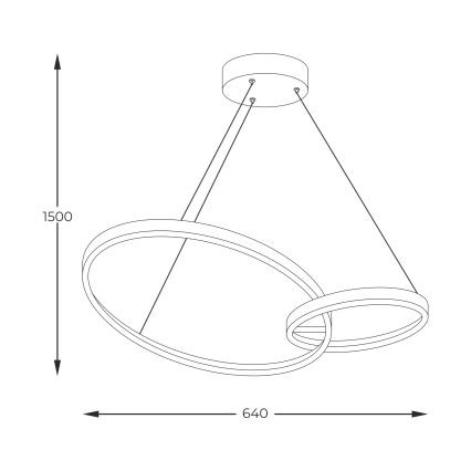 Zuma Line - LED Chandelier on a string LED/36W/230V 3000/4000/6000K gold