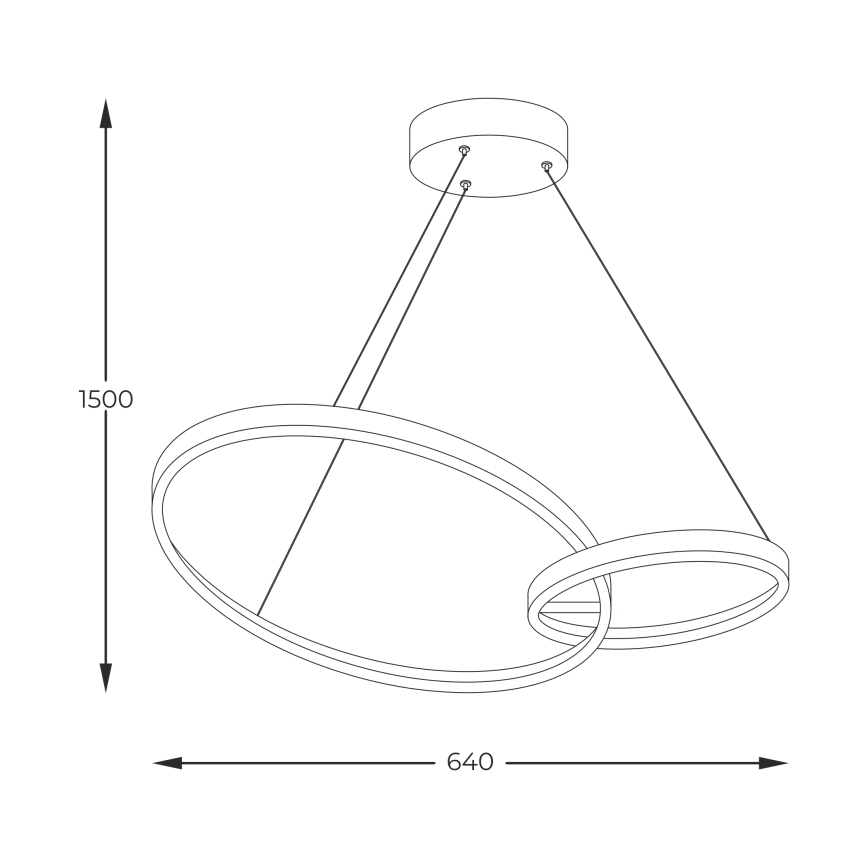 Zuma Line - LED Chandelier on a string LED/36W/230V 3000/4000/6000K gold