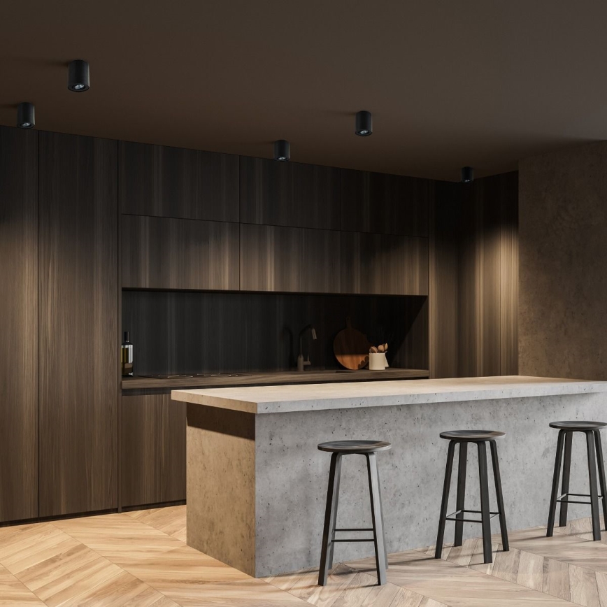 Zuma Line - LED RGBW Dimmable Spotlight 1x GU10 / 6W / 230V, Black + Remote Control