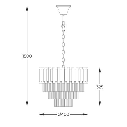 Zuma Line - Chandelier on a chain 4xE14/40W/230V gold