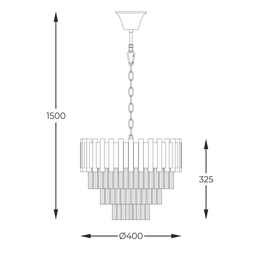 Zuma Line - Chandelier on a chain 4xE14/40W/230V gold