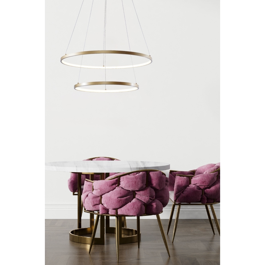 Zuma Line - LED Chandelier on a string LED/60W/230V 3000/4000/6000K d. 80 cm gold