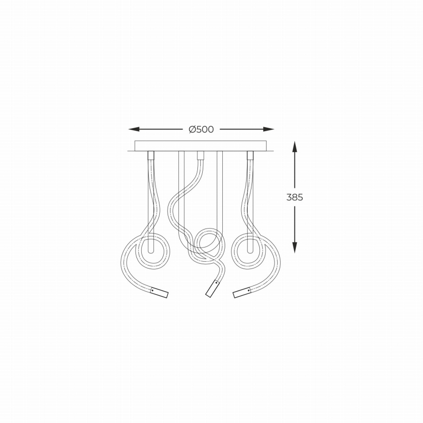 Zuma Line - LED Surface-mounted chandelier LED/45W/230V 3000/4000/6000K black