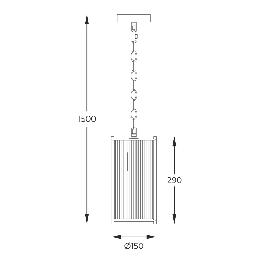 Zuma Line - Chandelier on a chain 1xE27/40W/230V shiny chrome