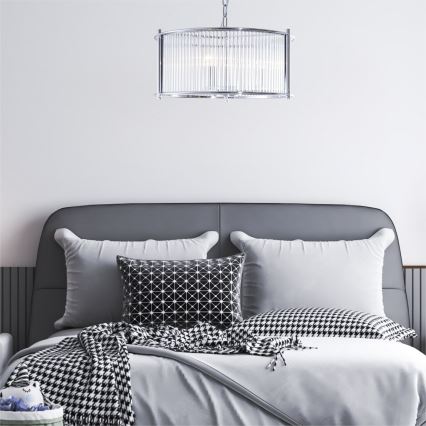 Zuma Line - Chandelier on a chain 3xE27/40W/230V shiny chrome