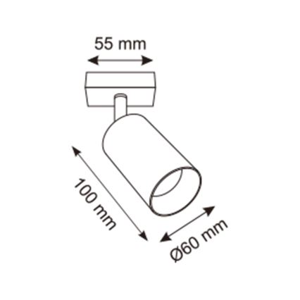 Zuma Line - Wall spotlight 1xGU10/50W/230V black/grey