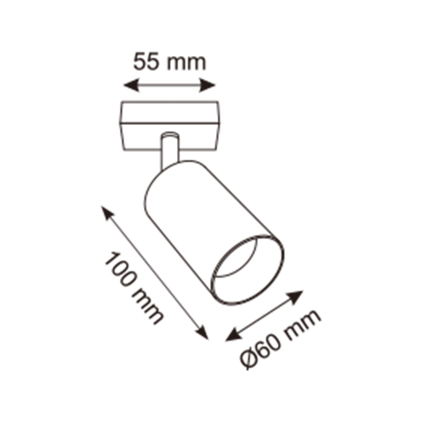 Zuma Line - Wall spotlight 1xGU10/50W/230V black/grey