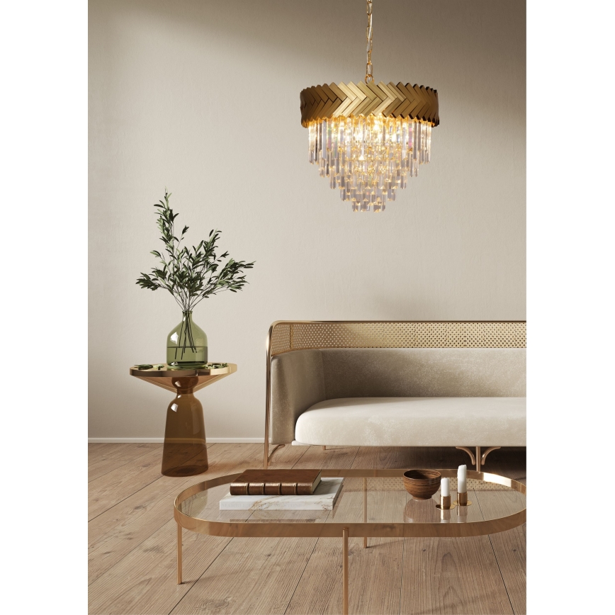 Zuma Line - Chandelier on a chain 9xE14/40W/230V gold