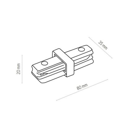 Zuma Line - Spotlight for rail system 8xGU10/10W/230V black + rail accessories