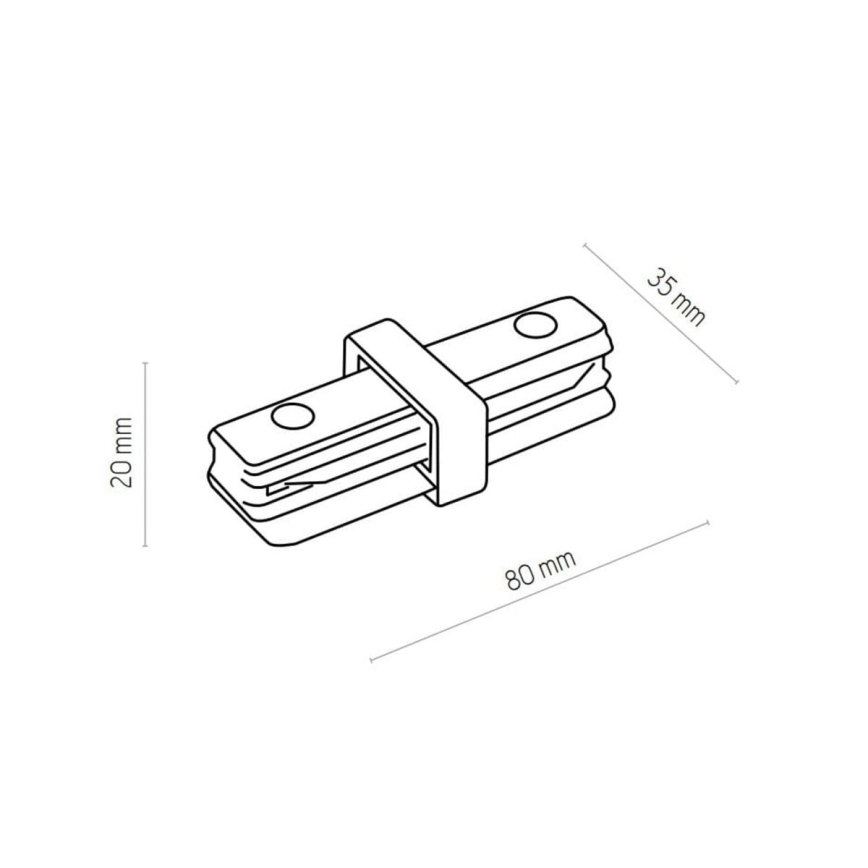 Zuma Line - Spotlight for rail system 8xGU10/10W/230V black + rail accessories