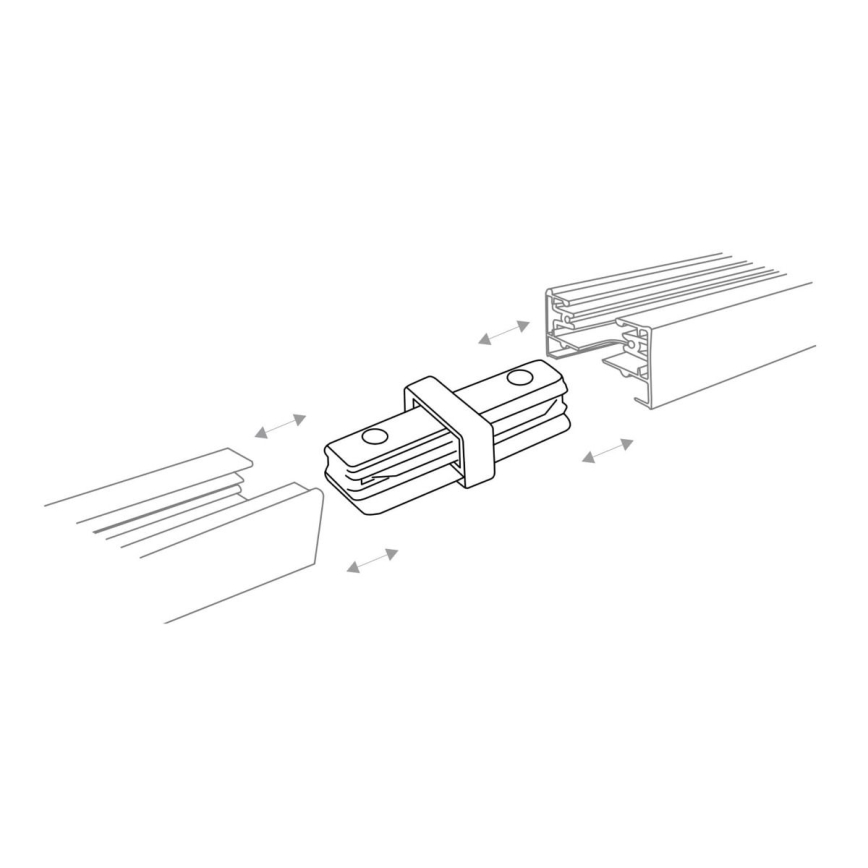 Zuma Line - Spotlight for rail system 8xGU10/10W/230V black + rail accessories
