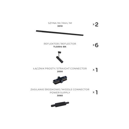 Zuma Line - Spotlight in rail system 6xGU10/35W/230V black