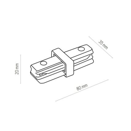 Zuma Line - Spotlight for rail system 8xGU10/10W/230V white + rail accessories