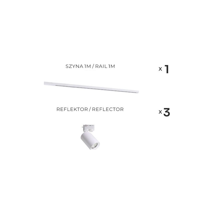 Zuma Line - Spotlight in track system 3xGU10/35W/230V white