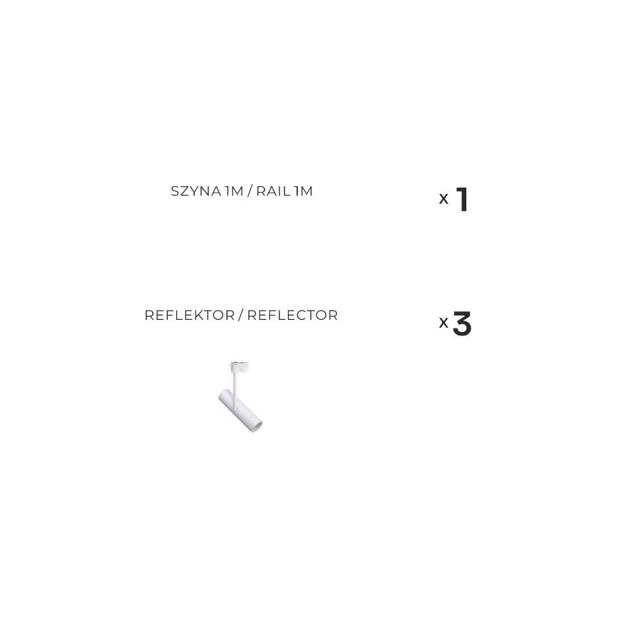 Zuma Line - Track-mounted spotlight 3xGU10/35W/230V white