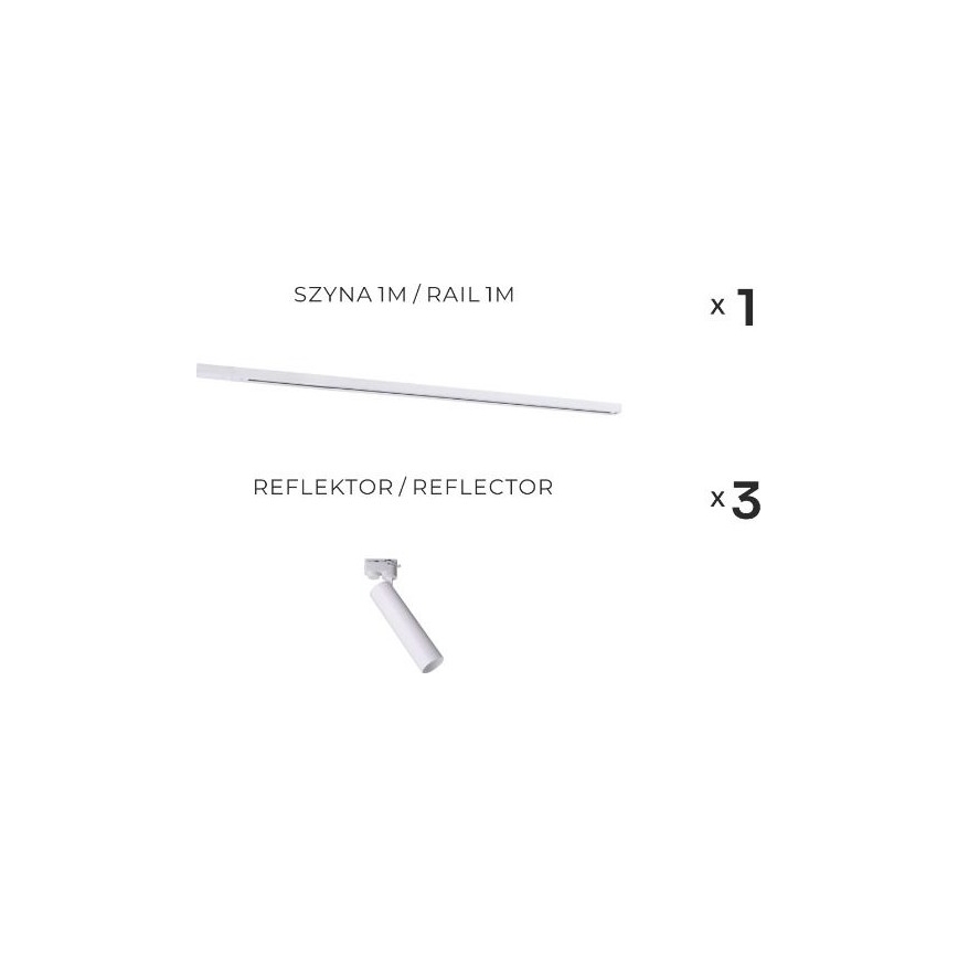 Zuma Line - Track spotlight 3xGU10/35W/230V white