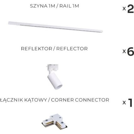 Zuma Line - Spot Light in Track System 6xGU10/35W/230V White