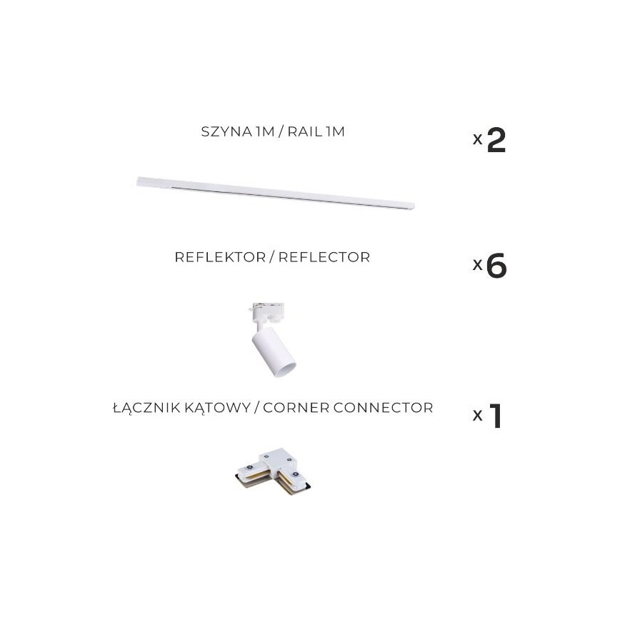 Zuma Line - Track-mounted spotlight 6×GU10/35W/230V, white