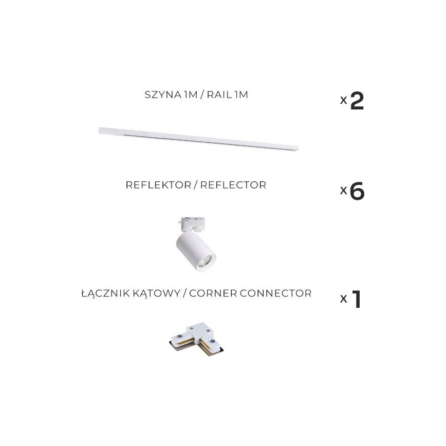 Zuma Line - Spotlight in track system 6xGU10/35W/230V white