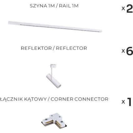 Zuma Line - Spotlight in track system 6xGU10/35W/230V white
