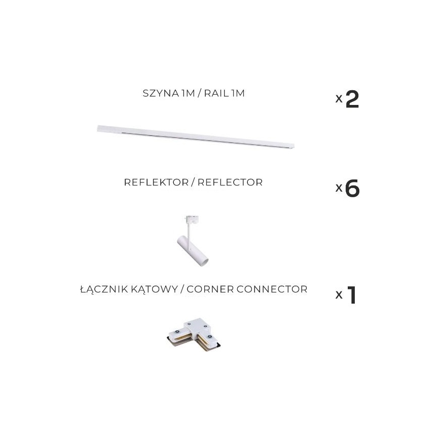 Zuma Line - Spotlight in track system 6xGU10/35W/230V white