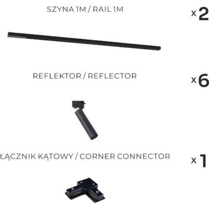 Zuma Line - Spotlight in track system 6xGU10/35W/230V black