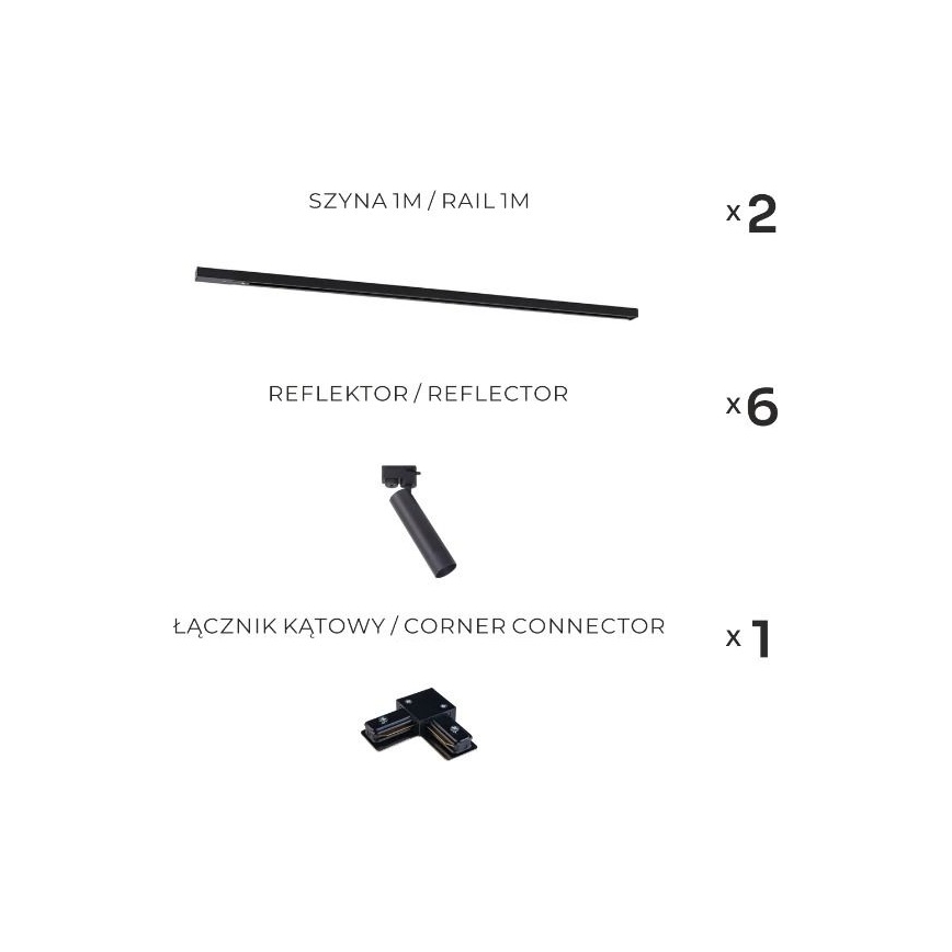 Zuma Line - Spotlight in track system 6xGU10/35W/230V black