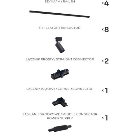 Zuma Line - Track lighting spotlight 8xGU10/35W/230V black