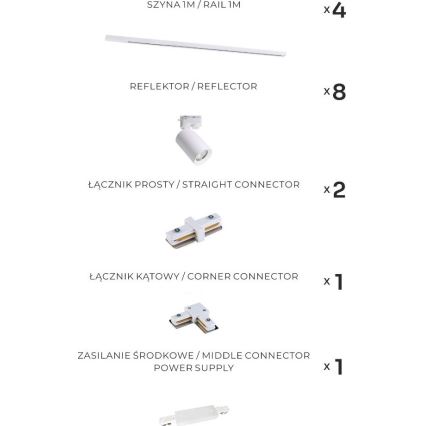 Zuma Line - Track-mounted spotlight 8x GU10 / 35W / 230V, White