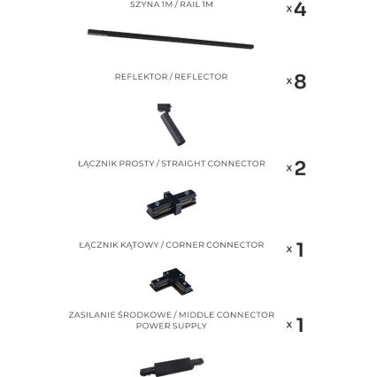 Zuma Line - Track-mounted spotlight 8xGU10/35W/230V, Black