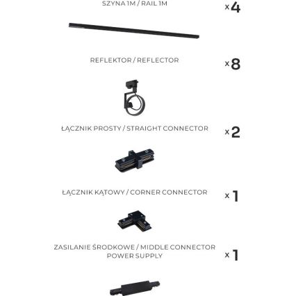 Zuma Line - Track-mounted spotlight 8xGU10/15W/230V, black