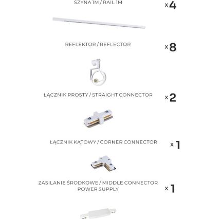 Zuma Line - Track-mounted Spotlight 8xGU10/15W/230V White