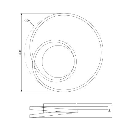 Zuma Line - LED Ceiling light LED/22W/230V white