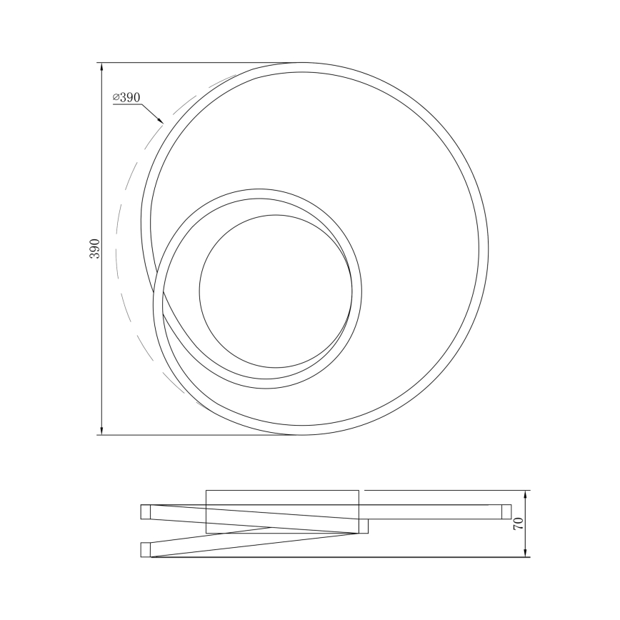 Zuma Line - LED Ceiling light LED/22W/230V white