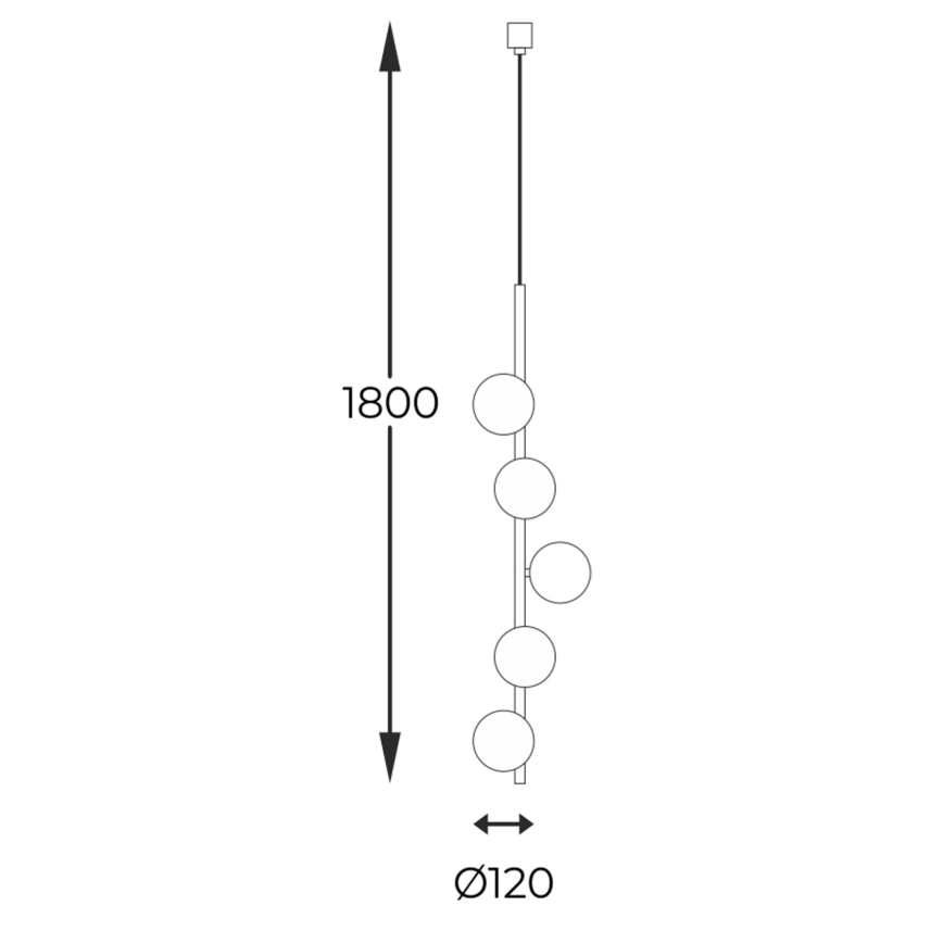 Zuma Line - Chandelier on a string 5xG9/40W/230V