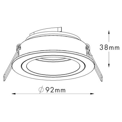 Zuma Line - Recessed light 1xGU10/50W/230V white