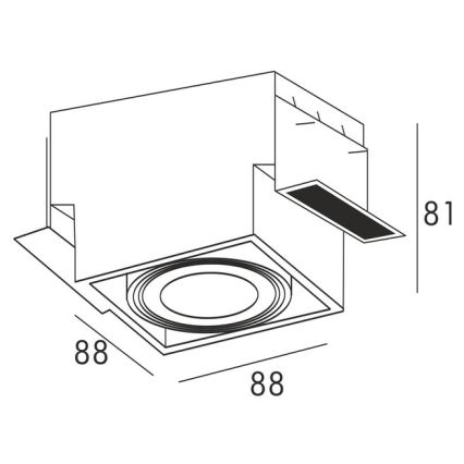 Zuma Line - Recessed light 1xGU10/50W/230V black