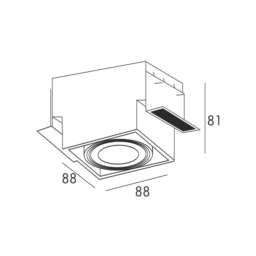 Zuma Line - Recessed light 1xGU10/50W/230V black