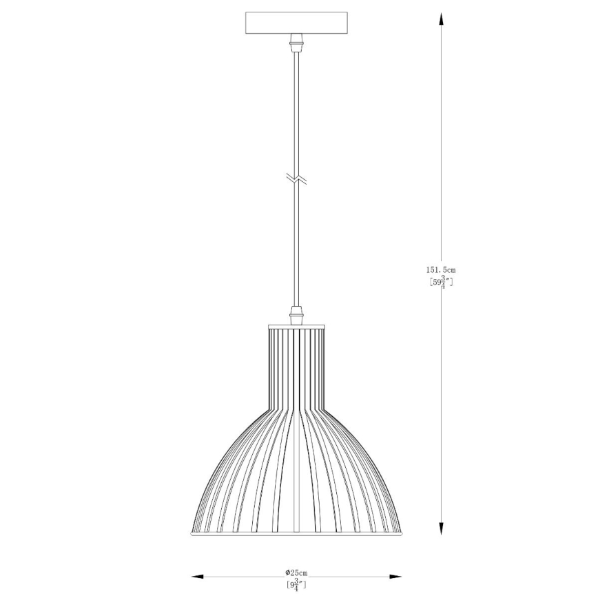 Zuma Line - Chandelier on a string 1xE27/40W/230V d. 25 cm gold