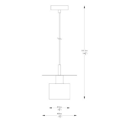 Zuma Line - Chandelier on a string 1xE27/40W/230V gold