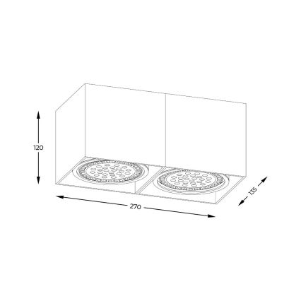 Zuma Line - Spotlight 2xGU10-ES111/15W/230V black