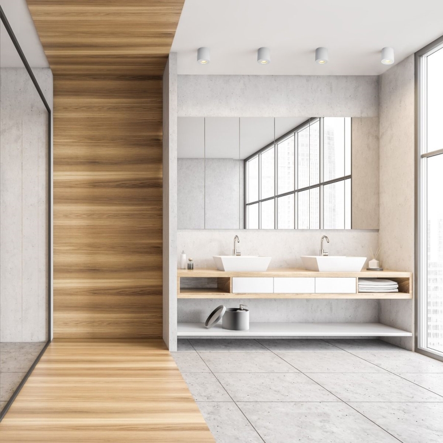 Zuma Line - Dimmable LED RGBW Bathroom Spotlight 1x GU10/6W/230V, IP44, White + Remote Control