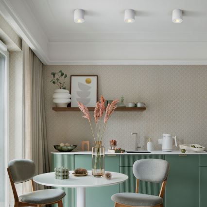 Zuma Line - Dimmable LED RGBW Bathroom Spotlight 1x GU10/6W/230V, IP44, White + Remote Control