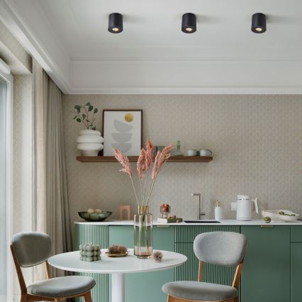 Zuma Line - Dimmable LED RGBW Bathroom Spotlight 1xGU10/6W/230V IP44, Black + Remote Control