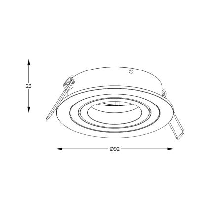 Zuma Line - Recessed downlight 1xGU10/50W/230V white