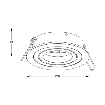Zuma Line - Recessed downlight 1xGU10/50W/230V black