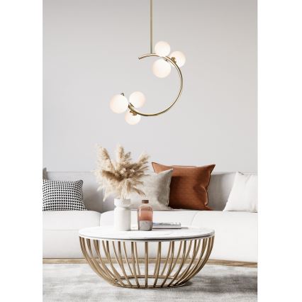 Zuma Line - Chandelier on a pole 6xG9/33W/230V gold